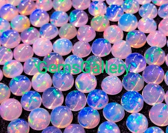 Pink Opal,Natural Ethiopian Welo Opal,Welo Fire Opal Gemstone,Opal Cabochon Stone,Loose Gemstone Cabochon,Opal Round Cabochon,Jewelry Making