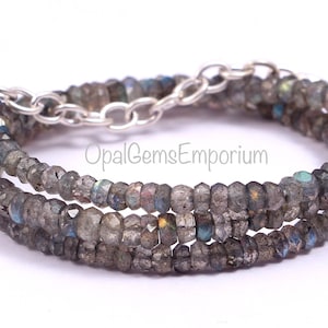 Natural Labradorite Beads Necklaces,  Flashy Labradorite Necklace, Fire Labradorite Beads Necklace, Fire Labradorite Necklace 16 Inches