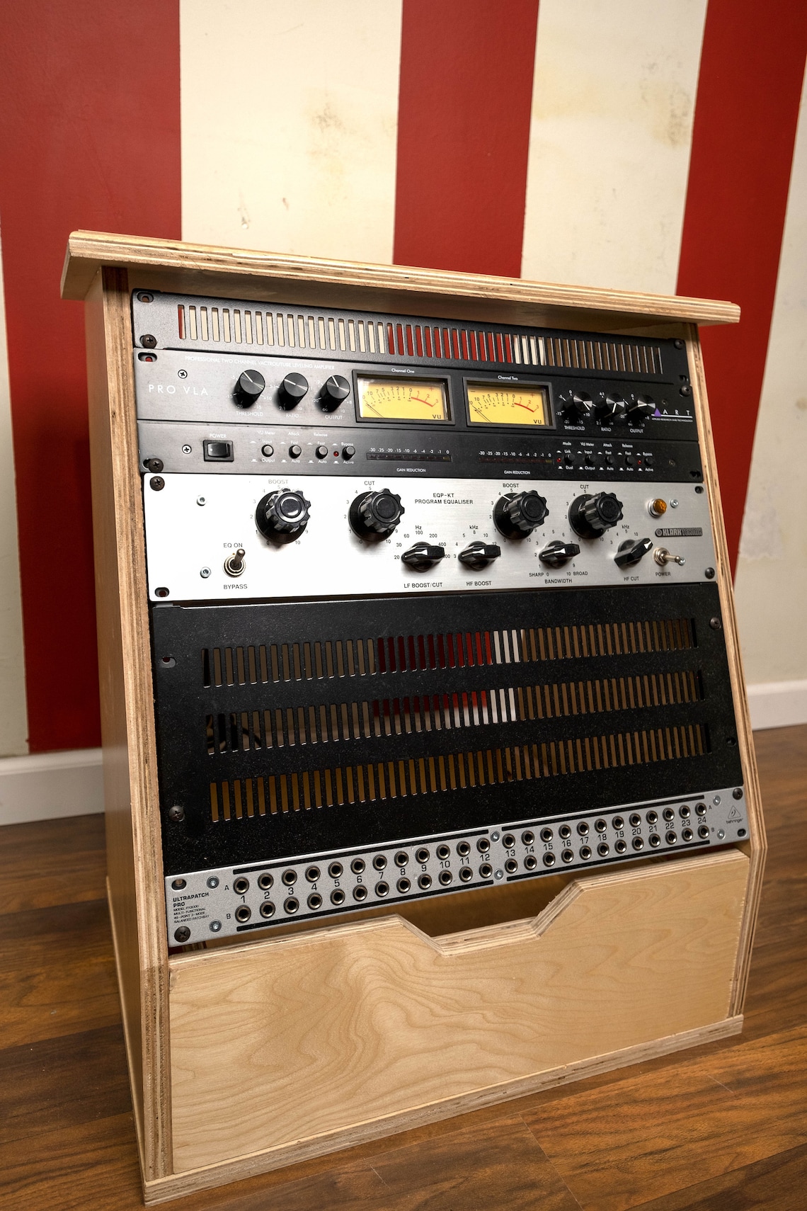 10U SLANTED STUDIO RACK With Drawer Angled Audio Rack Etsy