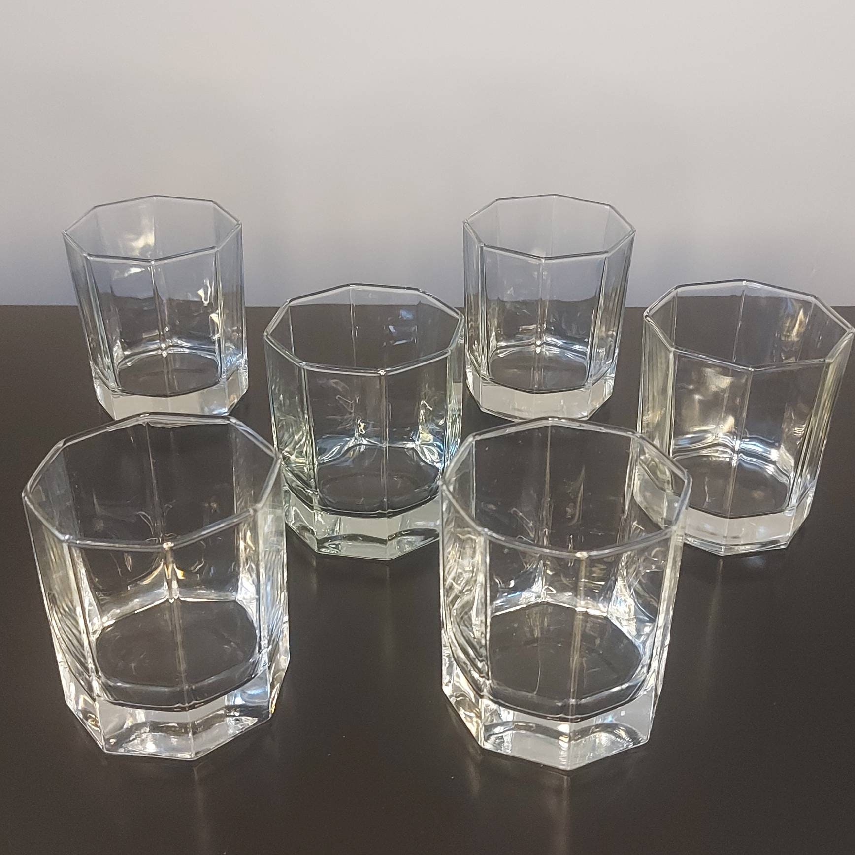 Set Octagonal Octime Tumbler Whiskey Glasses Set Water Juice Etsy UK