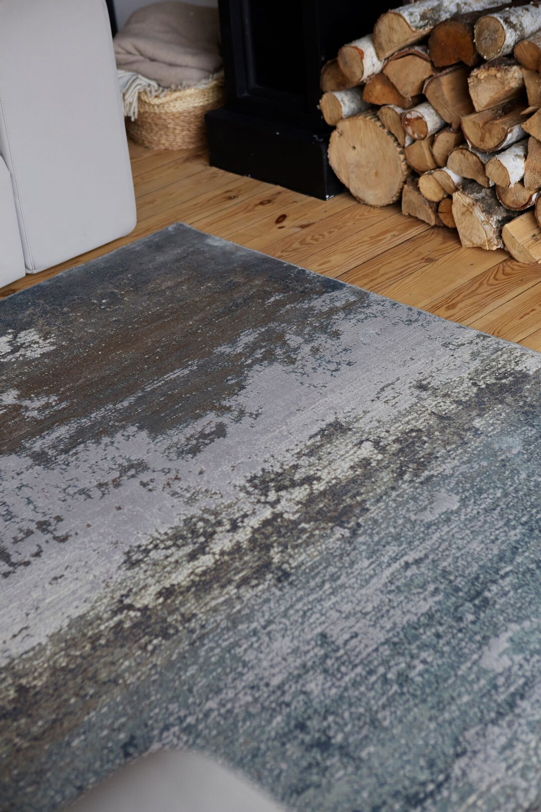 Modern Glorious Design Rug Blue and Gray Rug Custom Rug Etsy