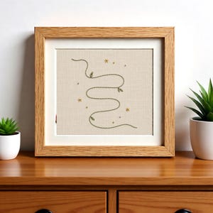 Broderimönster med enkel tråd i PDF-format, handbroderidesign för nybörjare, medveten broderikonst, mönster för livsresa