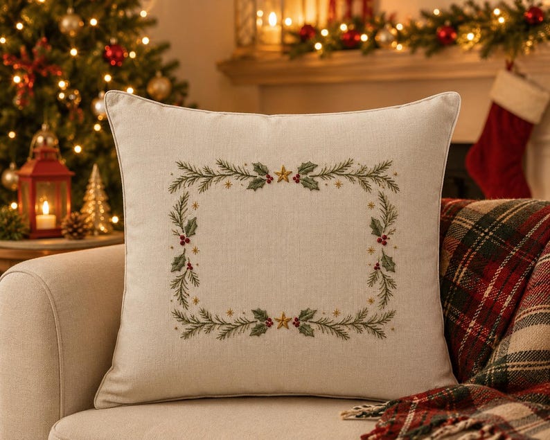 Winter Hearth Botanical Frame, Beginner Friendly Hand Embroidery ...