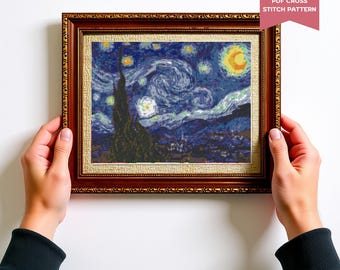 ヘックスアート ヴァン・ゴッホ 星月夜 クロスステッチキット、傑作