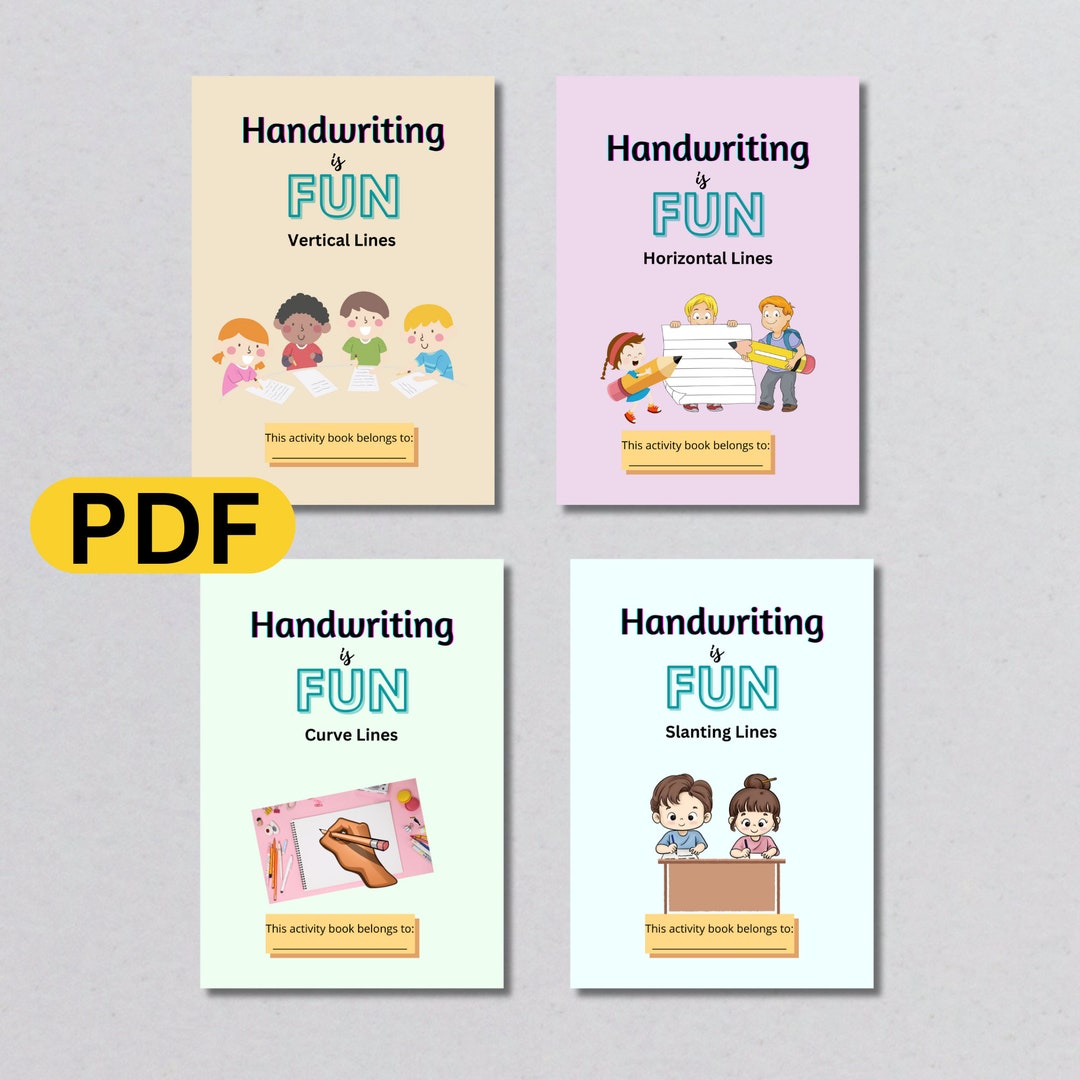 Hand Writing Worksheets in Pdf File for Kindergarten, Children With ...