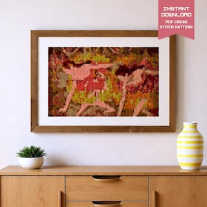 Degas Ballerinas Cross Stitch Pattern PDF – Ballet Art Embroidery Design, Classical Fine Art Cross Stitch, Instant Download