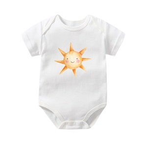 Sunshine Bodysuit, Sun Baby Shower, Sunshine Baby Onesies, Sunshine Baby Gift, Sun Baby Bodysuit, Unisex Baby Clothes, Organic Cotton