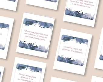 Miscarriage Affirmation Cards - Grief Cards for Support after a Miscarriage | Miscarriage Gifts for Mothers. A Place in My Heart