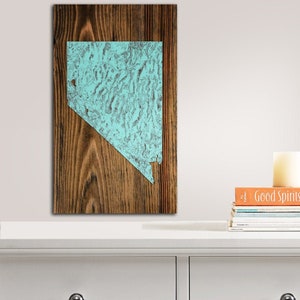 State of Nevada Wood Map (Large) |  Laser-engraved Burnt Wooden Map | Las Vegas, Reno, Henderson, Lake Tahoe, Battle Born Wood Sign