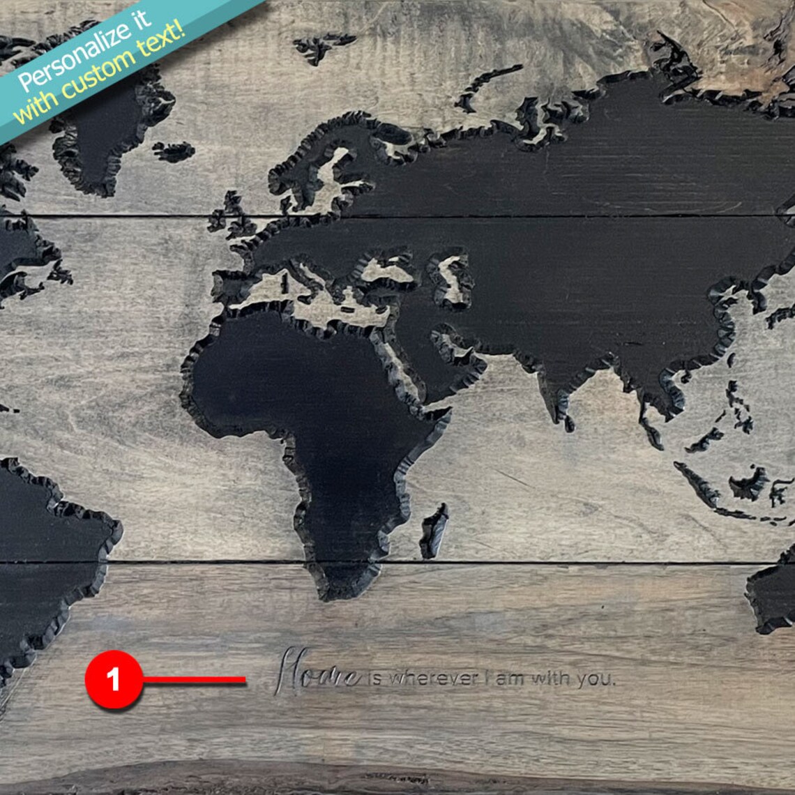 Wood Carved World Map Custom Wooden World Map Rustic Cabin Etsy