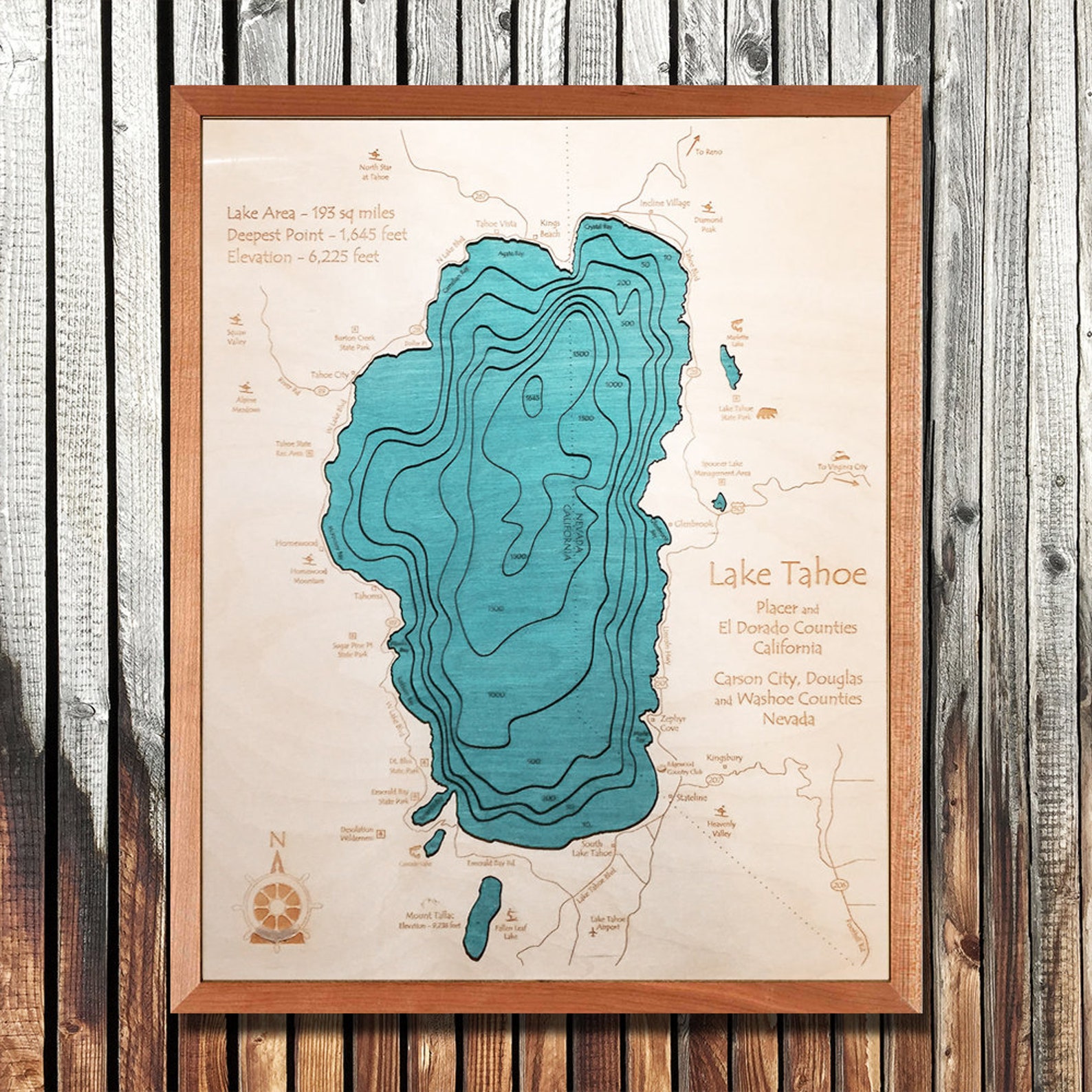 lake-tahoe-3d-wood-maps-tahoe-framed-nautical-depth-map-of-etsy