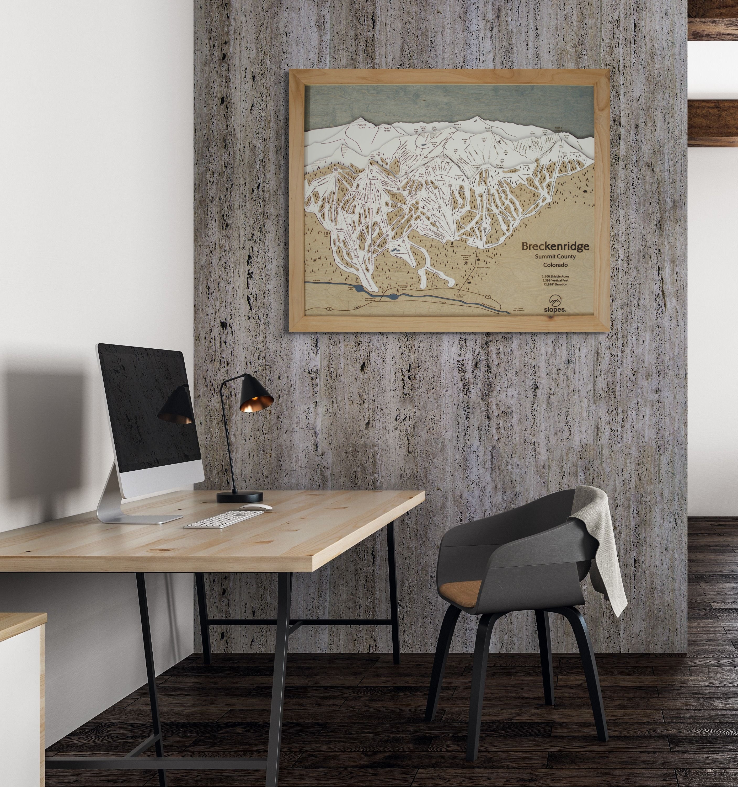 Breckenridge Ski Resort Map Colorado Skiing Art, Ski Resort Art, Ski