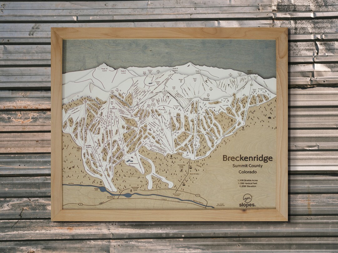 Breckenridge Ski Resort Map Colorado Skiing Art, Ski Resort Art, Ski