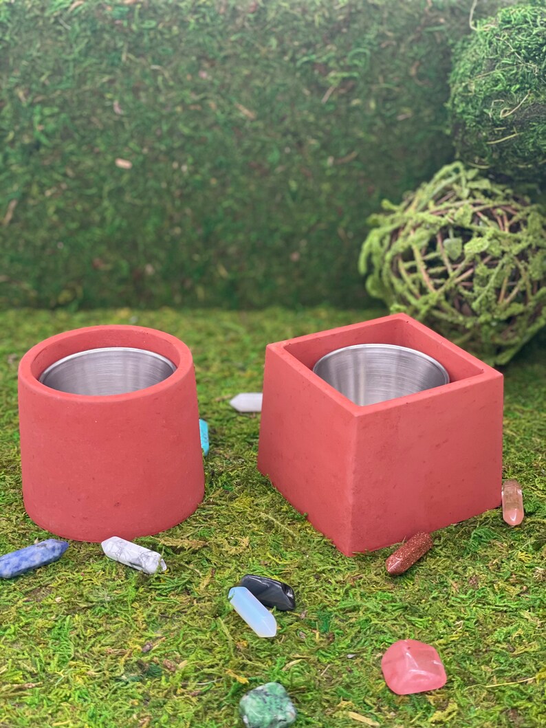 Mini Concrete Tabletop Fire Pit Fireplace Smokeless Etsy