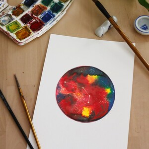 Aries watercolor zodiac sign, printable for home decoration or birthday card gift (Digital Download)