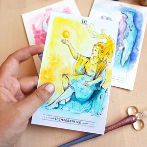 The Empress - watercolor tarot card - digital download Printable for home decoration or birthday card gift