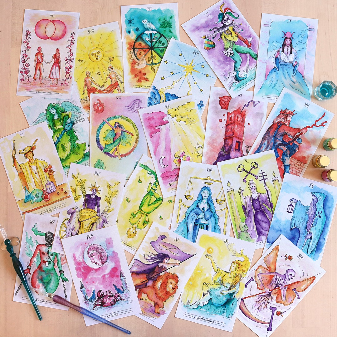 Watercolor Tarot Cards – Case for Making
