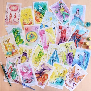 Watercolor Tarot Cards