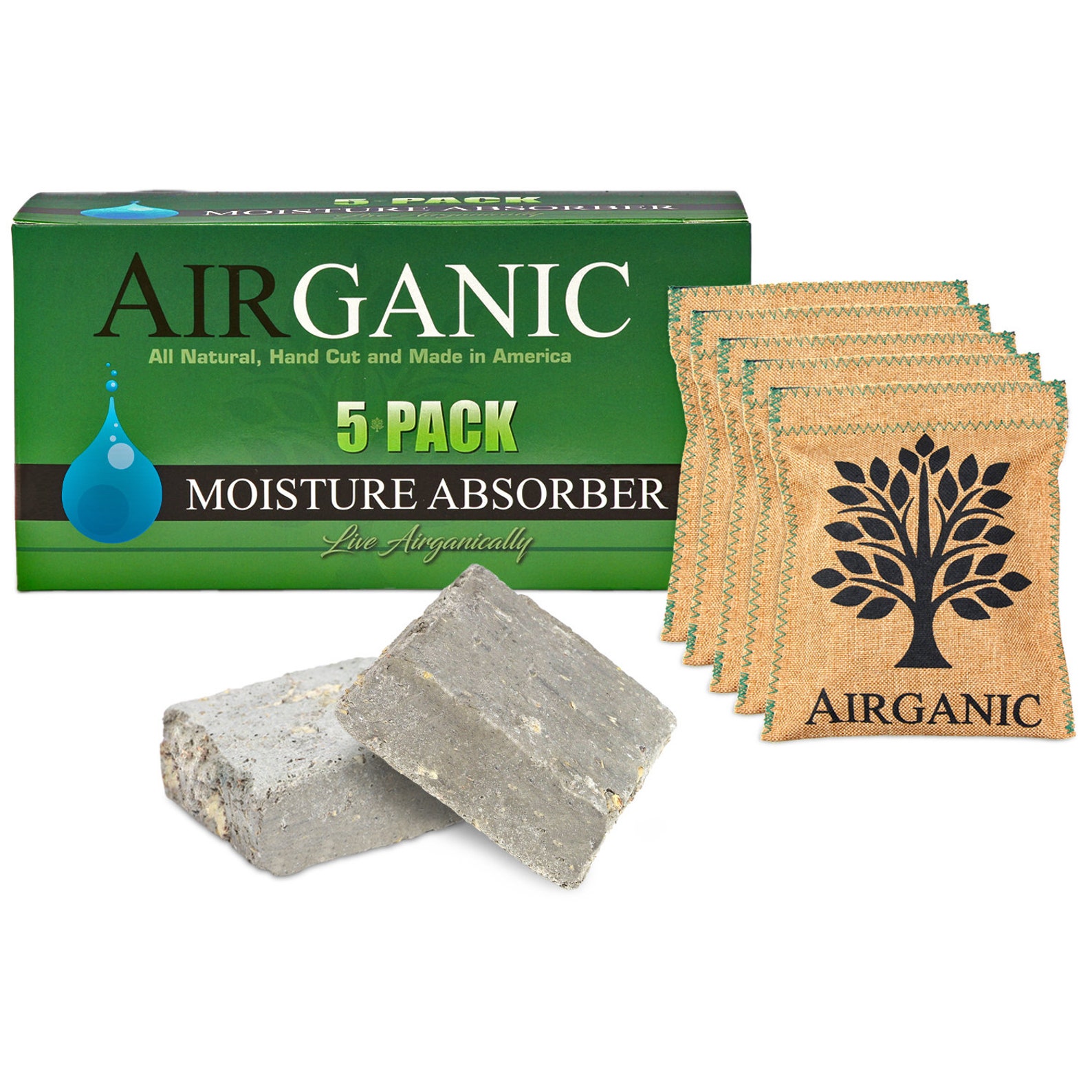 Airganic Natural Dehumidifier Bag USA Minerals and Plants Etsy