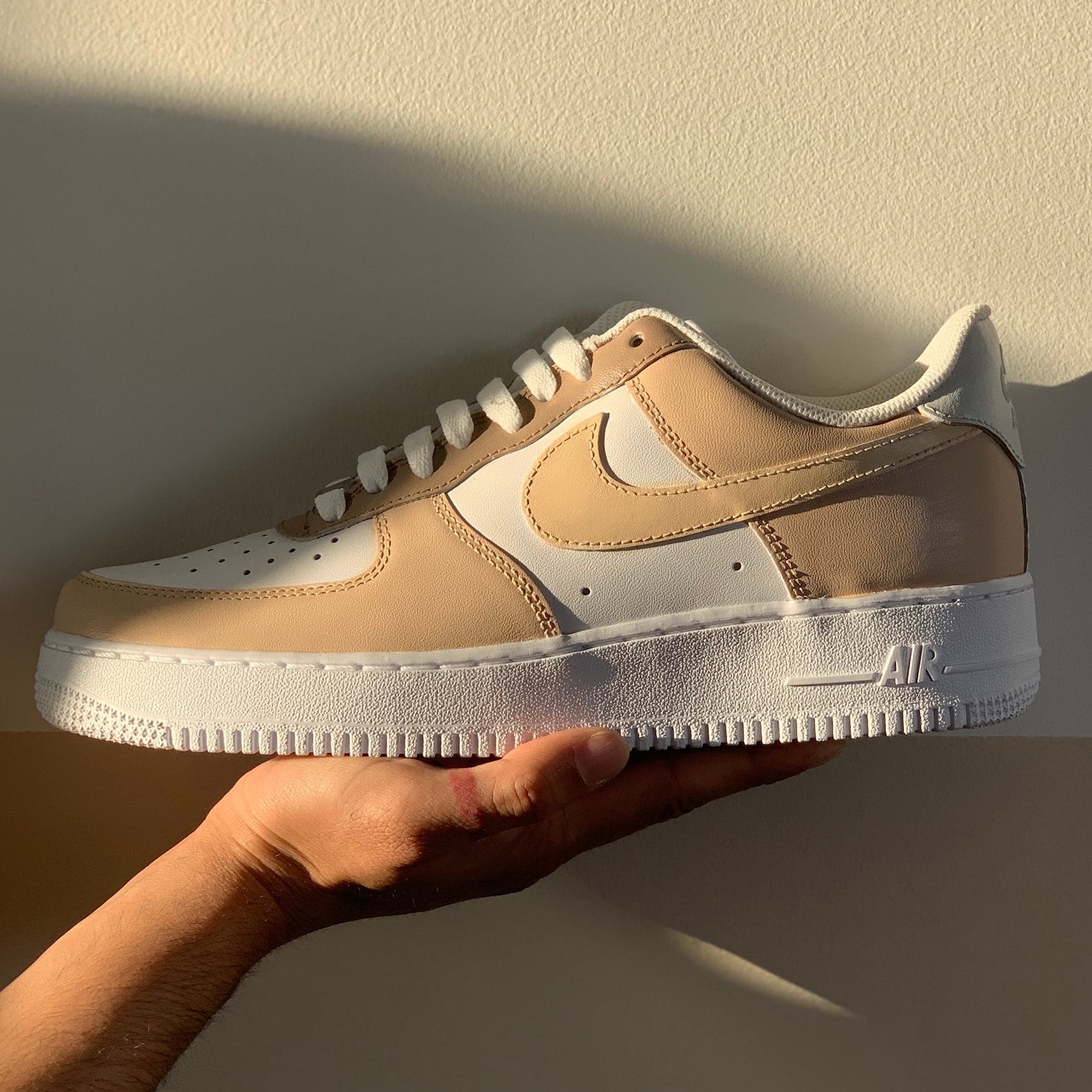 white and nude air force 1