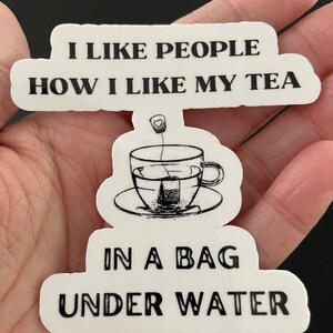 Funny I Like People Sticker Laptop Sticker Vinyl Die Cut Sticker Water ...