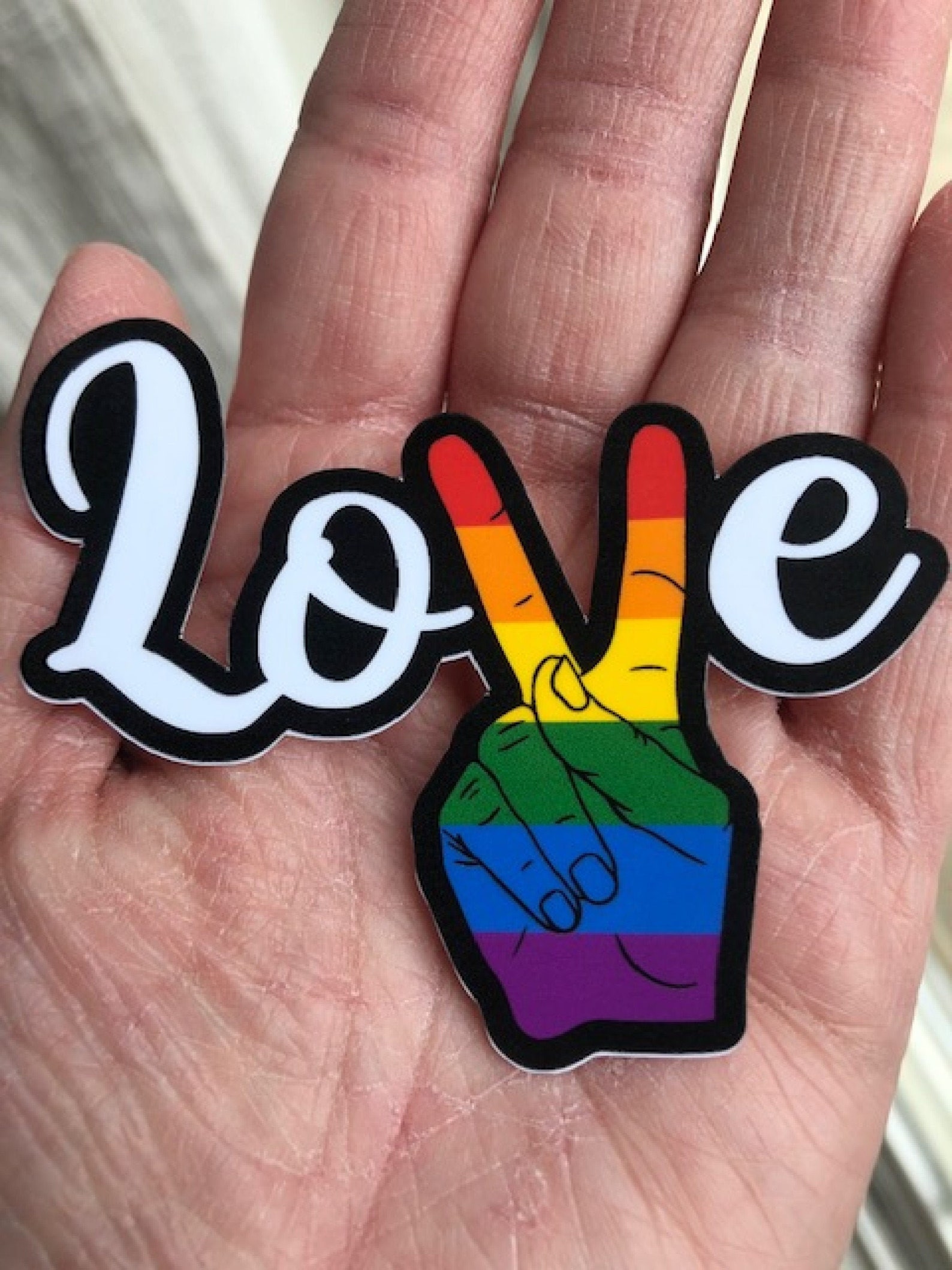 Love Gay Pride Sticker Laptop Sticker Vinyl Die Cut Etsy