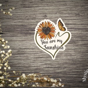 You Are My Sunshine Sticker | Laptop Sticker | Vinyl Die Cut Sticker | Water Bottle Decal | Laminated Sticker