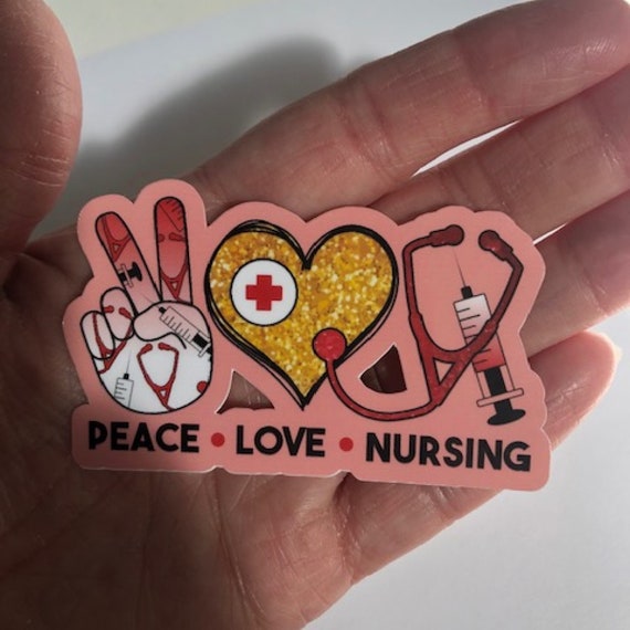 peace love nursing' Sticker
