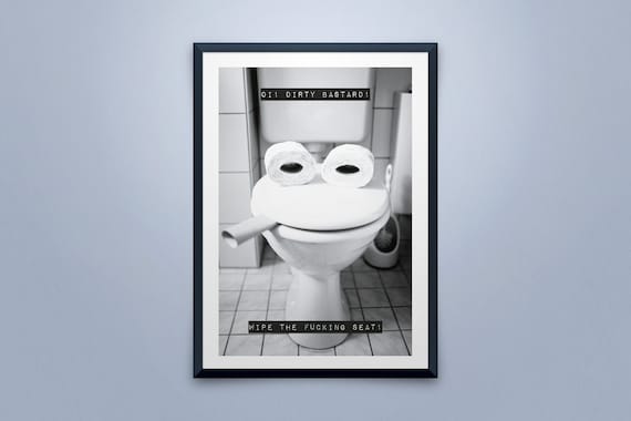 Funny Toilet Poster, Bathroom Wall Art (Downloadable Print)