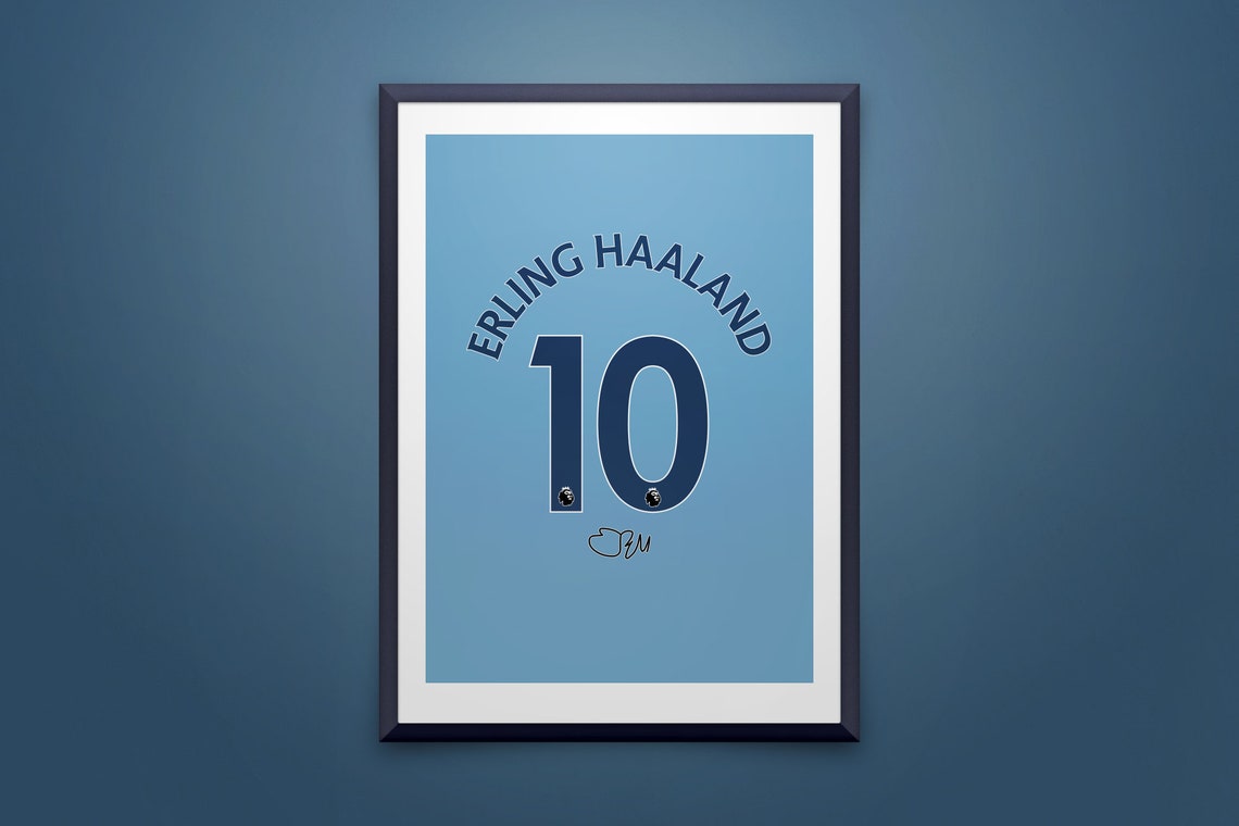 Erling haaland number 10 shirt Manchester City The Blues | Etsy
