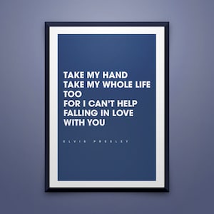 Digital download, look at the stars song lyrics, Elvis, music lyrics wall art, music quotes, song lyrics, I can&#39;t help falling in love,