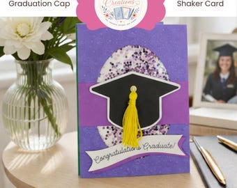 Graduation Cap Shaker Card SVG | Gefeliciteerd afstudeerkaart (direct downloaden)