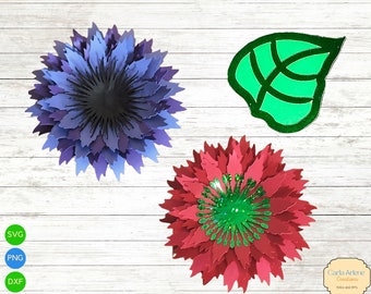 DIY Paper Flower Template - Paper Flower SVG - Layered Paper Flower - Paper Flower