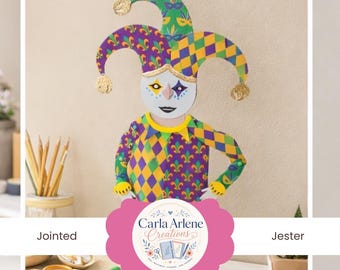 Jointed Jester SVG | Mardi Gras Paper Doll Cut File (Digital Download)