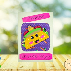 Cartão Cinco de Mayo - Cinco de Mayo SVG - Cartão Taco - Taco SVG - Sombrero Taco SVG