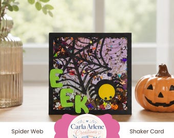 Halloween Spider Web Shaker Card SVG | Spooky Cricut Greeting (Digital Download)