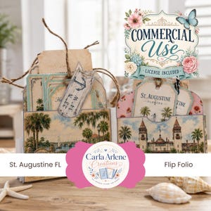 St. Augustine FL Flip Folio Kit | Travel Journal Ephemera, Memory Book (Digital Download)