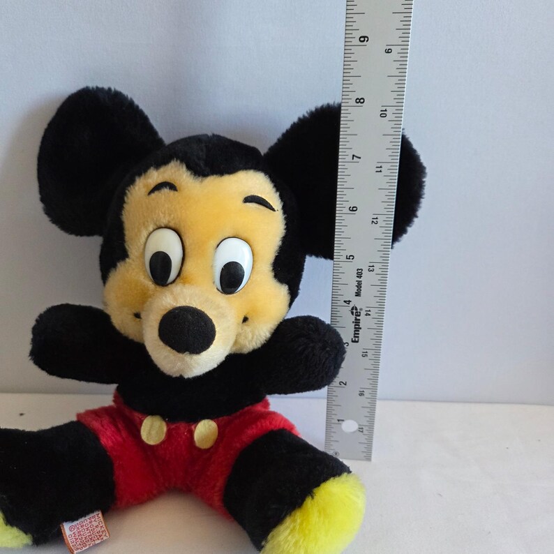 Peluche vintage de Mickey Mouse de Disney, marca R Dakin & Co., de 8 pulgadas, juguete de peluche coreano. imagen 5