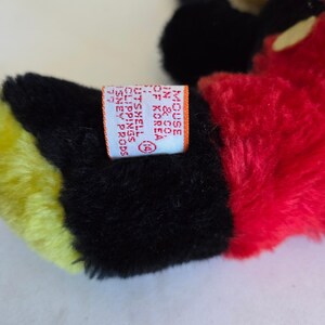 Peluche vintage de Mickey Mouse de Disney, marca R Dakin & Co., de 8 pulgadas, juguete de peluche coreano. imagen 8