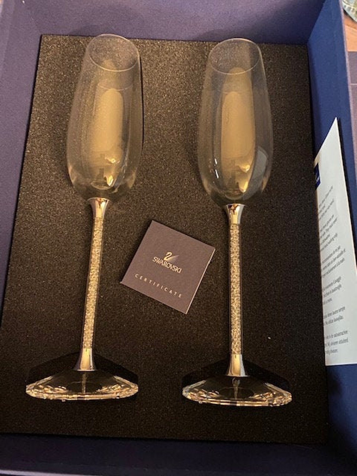 Swarovski Crystalline Champagne Flutes/Set of 2 Etsy