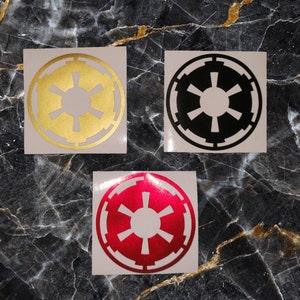 Galactic Empire Vinyl Decal | Star Wars Sith car, laptop, tumbler sticker | custom size and colors, including holographic and metallic vinyl