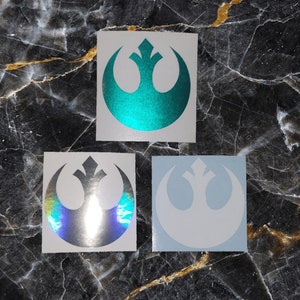 Rebellenallianz-Vinyl-Aufkleber | Star Wars Auto, Laptop, Becher Aufkleber | benutzerdefinierte Größe und Farben, einschließlich holografischer und metallischer Vinyl