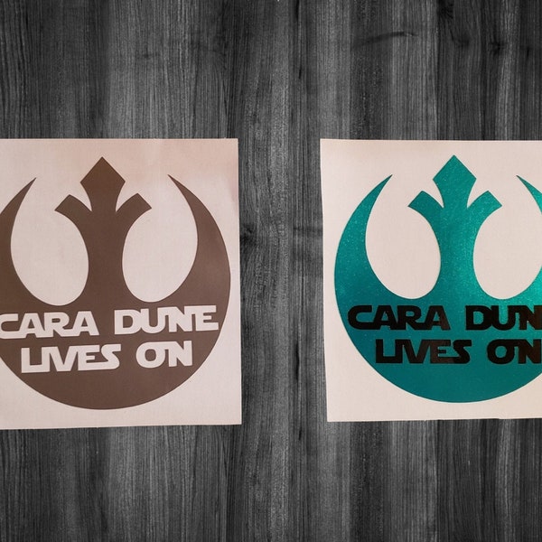 Cara Dune Lives On Rebel Alliance Decal Sticker | Gina Carano, Mandalorian | car, laptop, tumbler, mug sticker