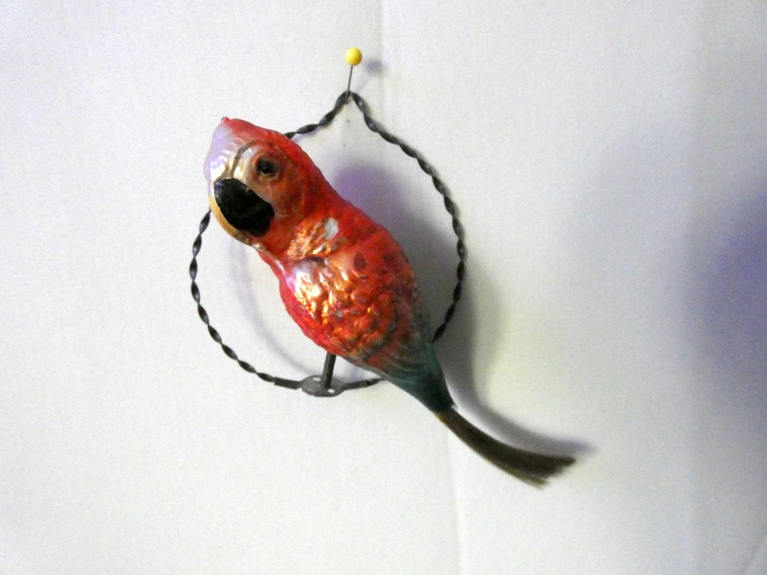 Antique parrot christmas ornament