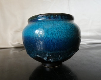 Jan Bontjes van Beek: Studio Pottery Blue  Stunning  Vase, WGP, West German Pottery 1970&#39;s