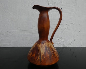 Bertoncello "1950" Vintage Vase von Roberto Digon Italienische Braune Keramikvase 1960er Jahre Modernist, Mid Century Modern Vase 1960er Jahre