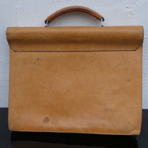 Vintage BREE Tan Leder Aktentasche Messenger Bag 1980er Jahre Bild 5