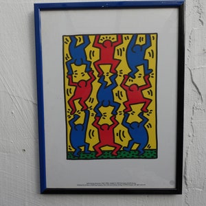 Keith Haring Original Limited Edition ohne Titel 'Aids' Vintage Poster mit dem Stempel und Copyright 1995.