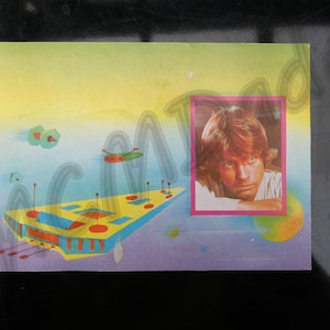 Star Wars Mark Hamill Original Star Wars Postkarte Seltene ungarische Postkarte 1985 Mokep ( Magyar Moziüzemi vállalat )