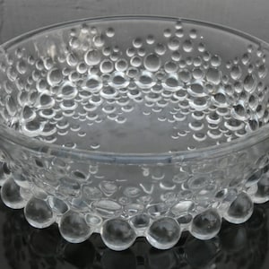 Vintage Bubble Decor Glass Bowl, Dessert Bowl, Clear Glass,Large  Bowl Bubble Glass